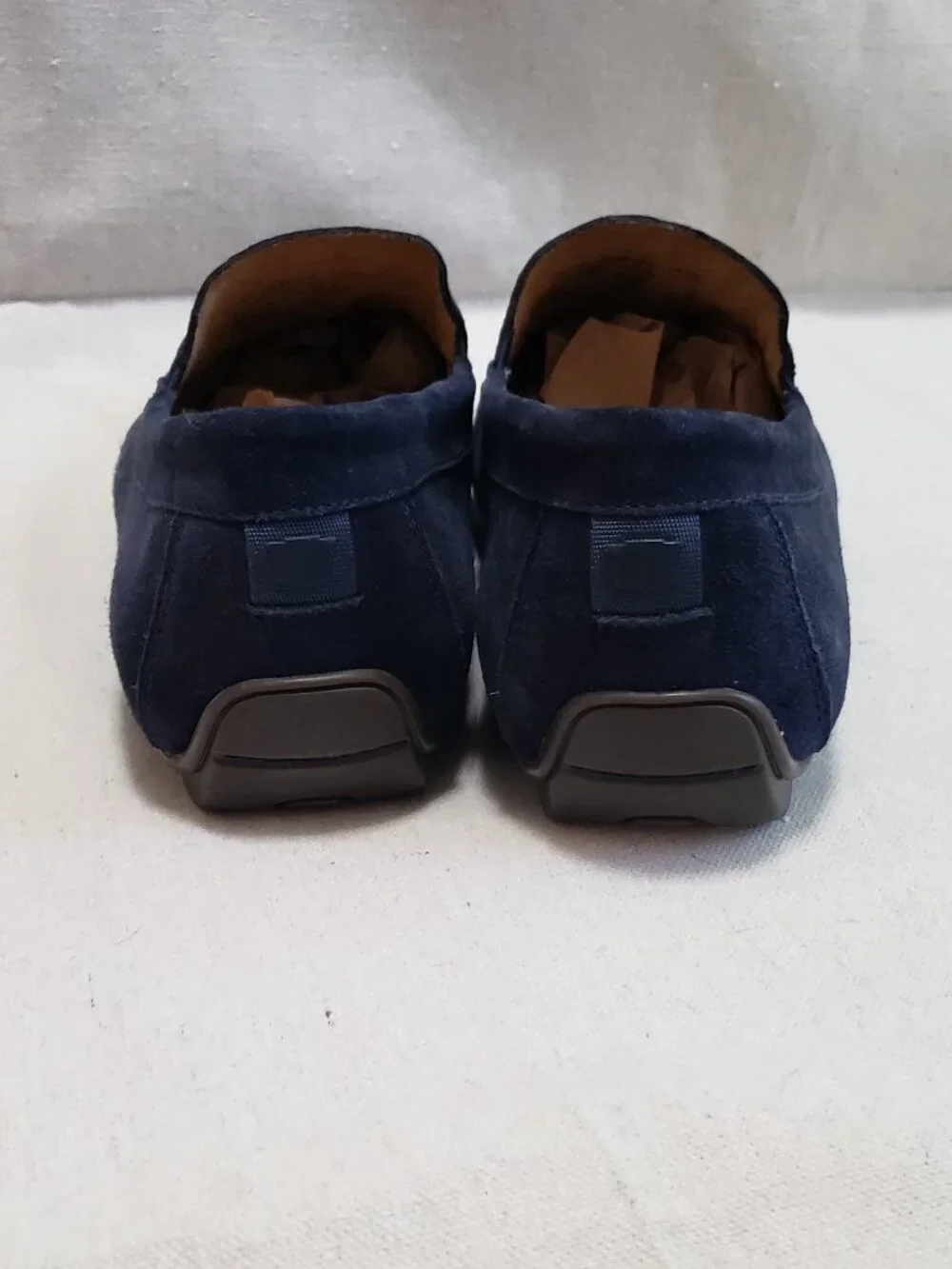 Florsheim Men’s Size 10.5 Navy Blue Loafer Suede Leather Slip-On Shoes Moc Toe
